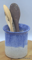 Utensil Holder Blue over White