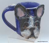 Boston Terrier Mug on Cobalt Blue