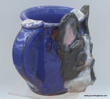 Boston Terrier Mug on Cobalt Blue