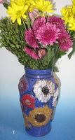 Cobalt Blue Flowers Everywhere Vase