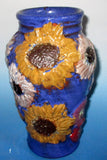 Cobalt Blue Flowers Everywhere Vase