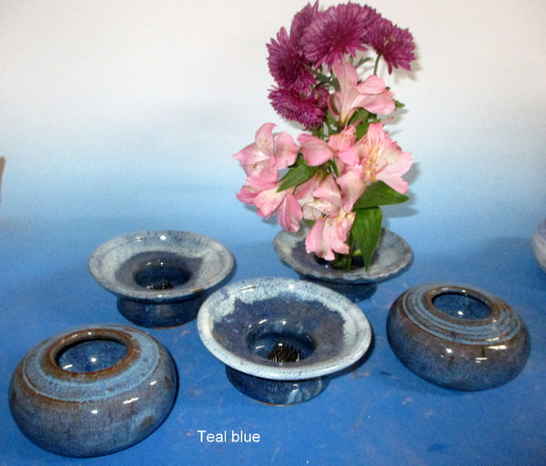 Ikebana Teal Blue Round