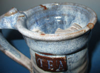 Tea Mug Teal BLue over White
