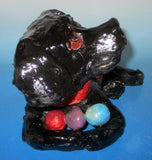 Black Lab  Sculpture with Balls