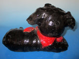 Black Lab  Sculpture with Balls