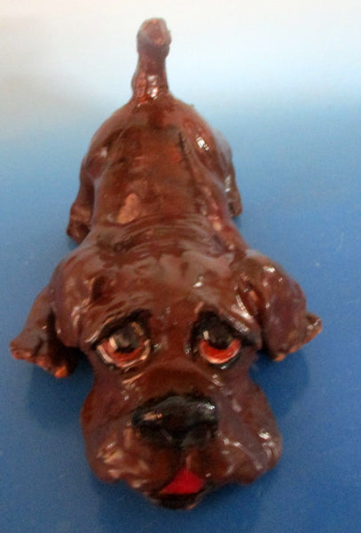 Playful Chocolate Labrador Sculpture